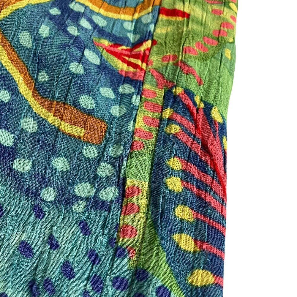 Christian Siriano Pants Womens XS‎ Colorful Floral Wide Leg Crop Pull On Resort - Picture 8 of 16
